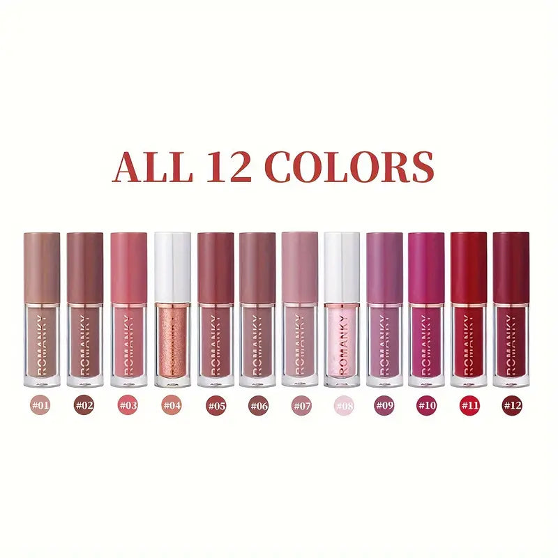 Matte Lip Gloss Set - 12 Colors - My Secretss