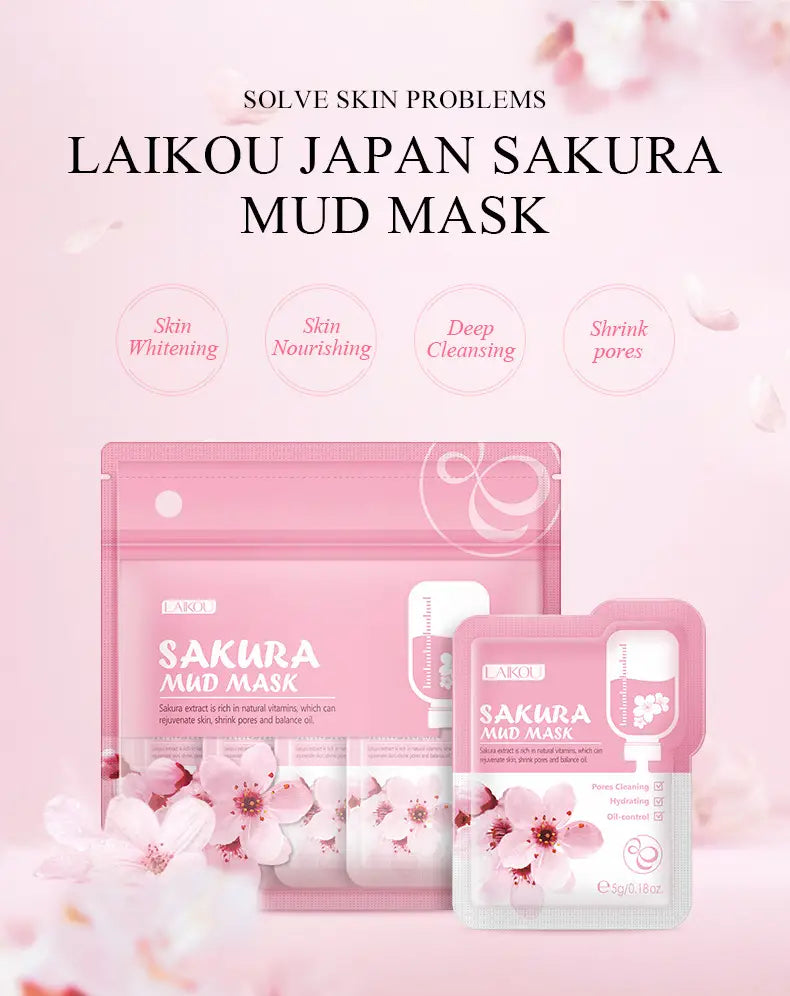 Japan Sakura Mud Mask - 12 Pcs