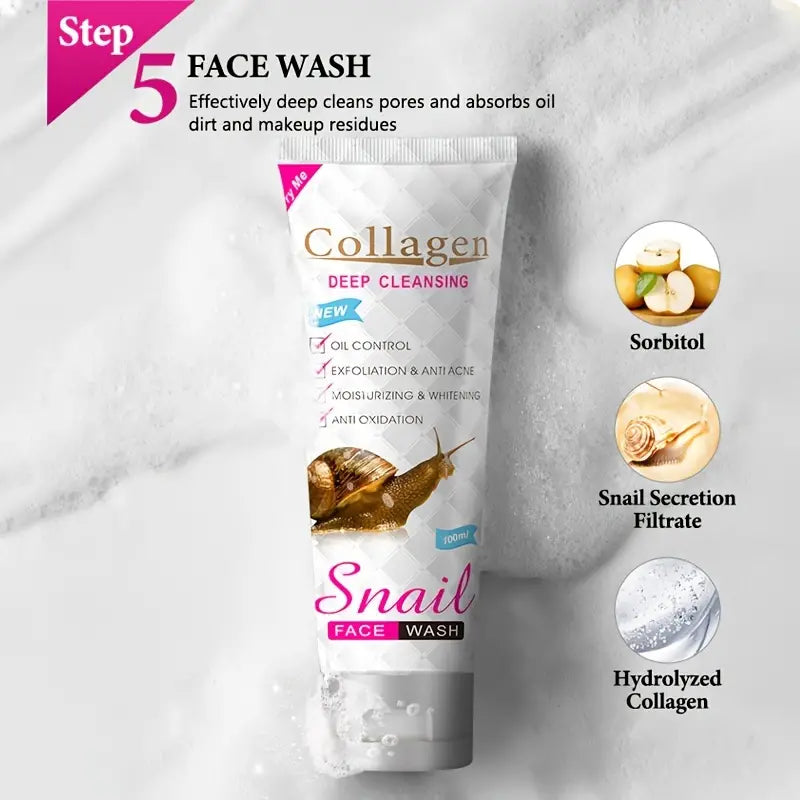Snail and Collagen Skin care Set - 5 Pcs