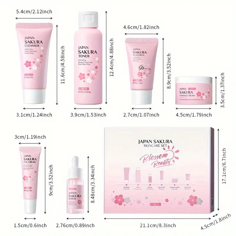 Japan Sakura Skin Care Set - 6 Pcs - My Secretss