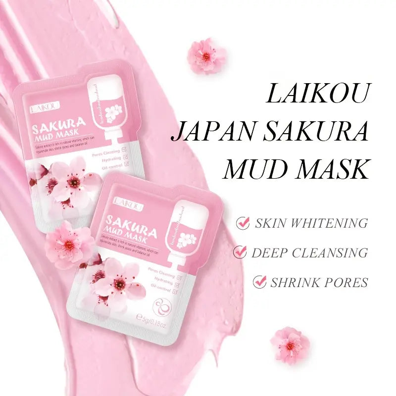 Japan Sakura Mud Mask - 12 Pcs