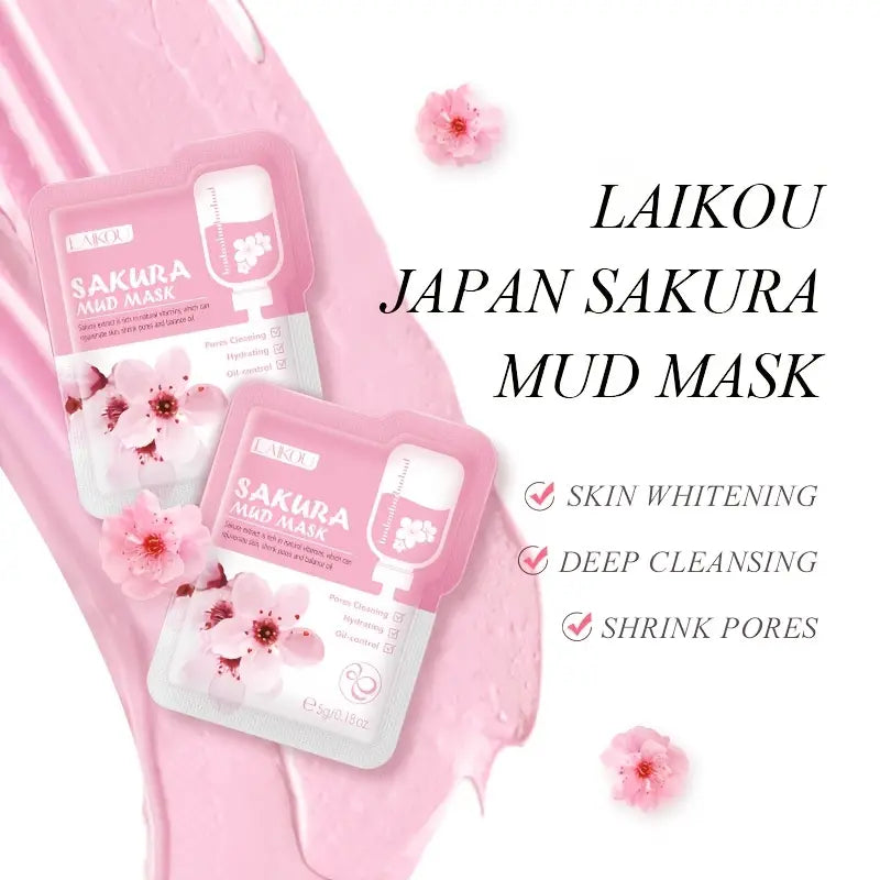 Japan Sakura Mud Mask - 12 Pcs - My Secretss