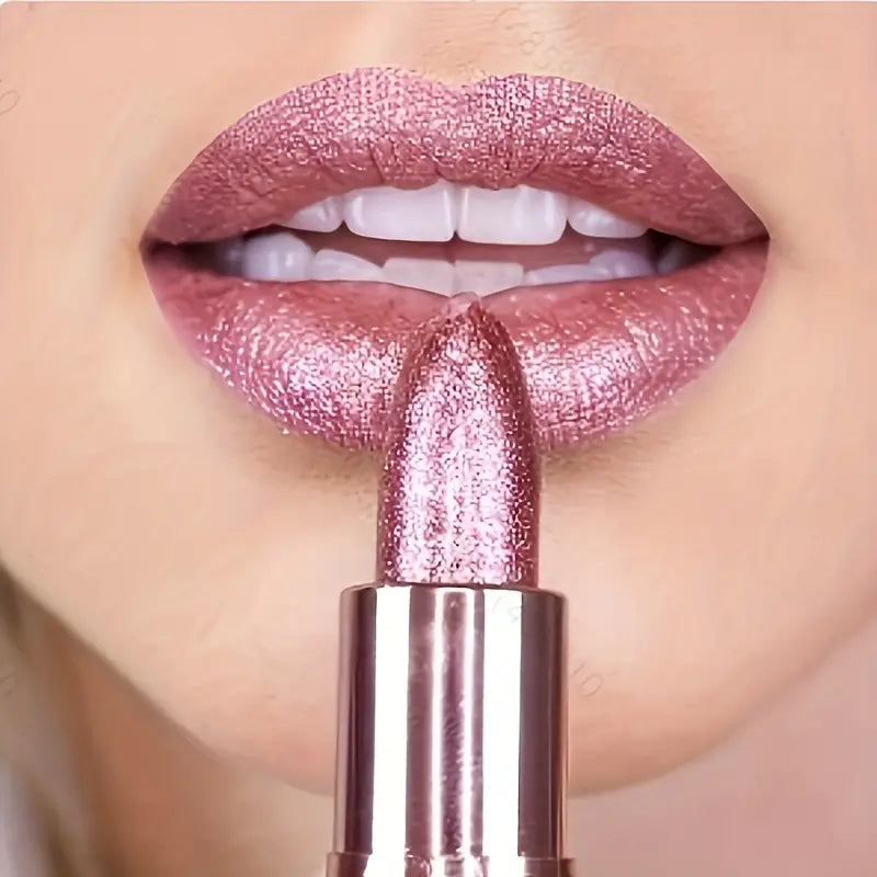 Rose Shiny Pink Lipstick - Waterproof - My Secretss