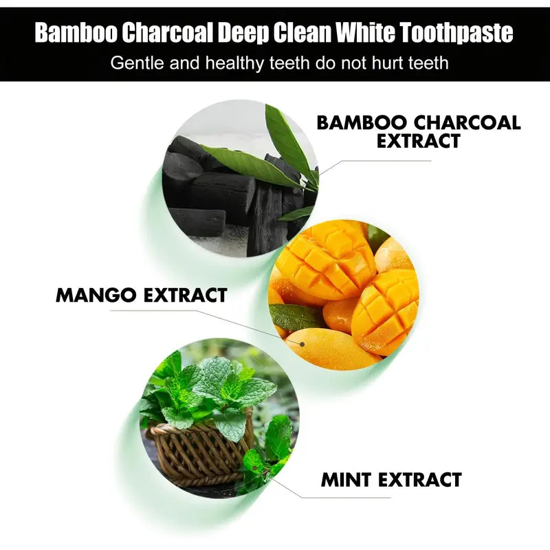 Bamboo Charcoal Deep Cleaning And Whitening Toothpaste - My Secretss