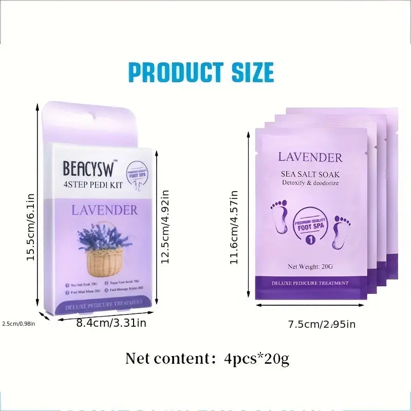 4 Steps Lavender Foot Care Kit
