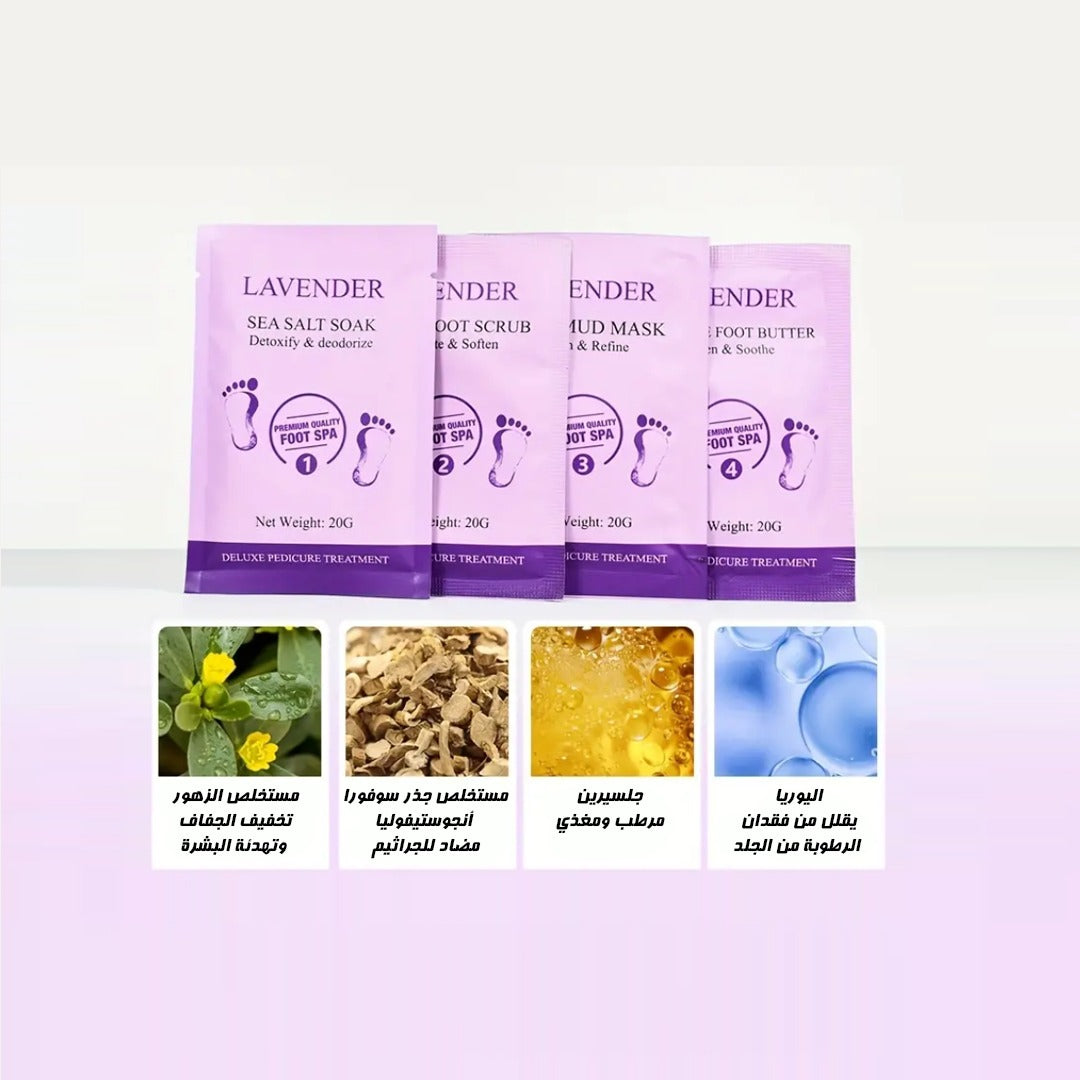 4 Steps Lavender Foot Care Kit