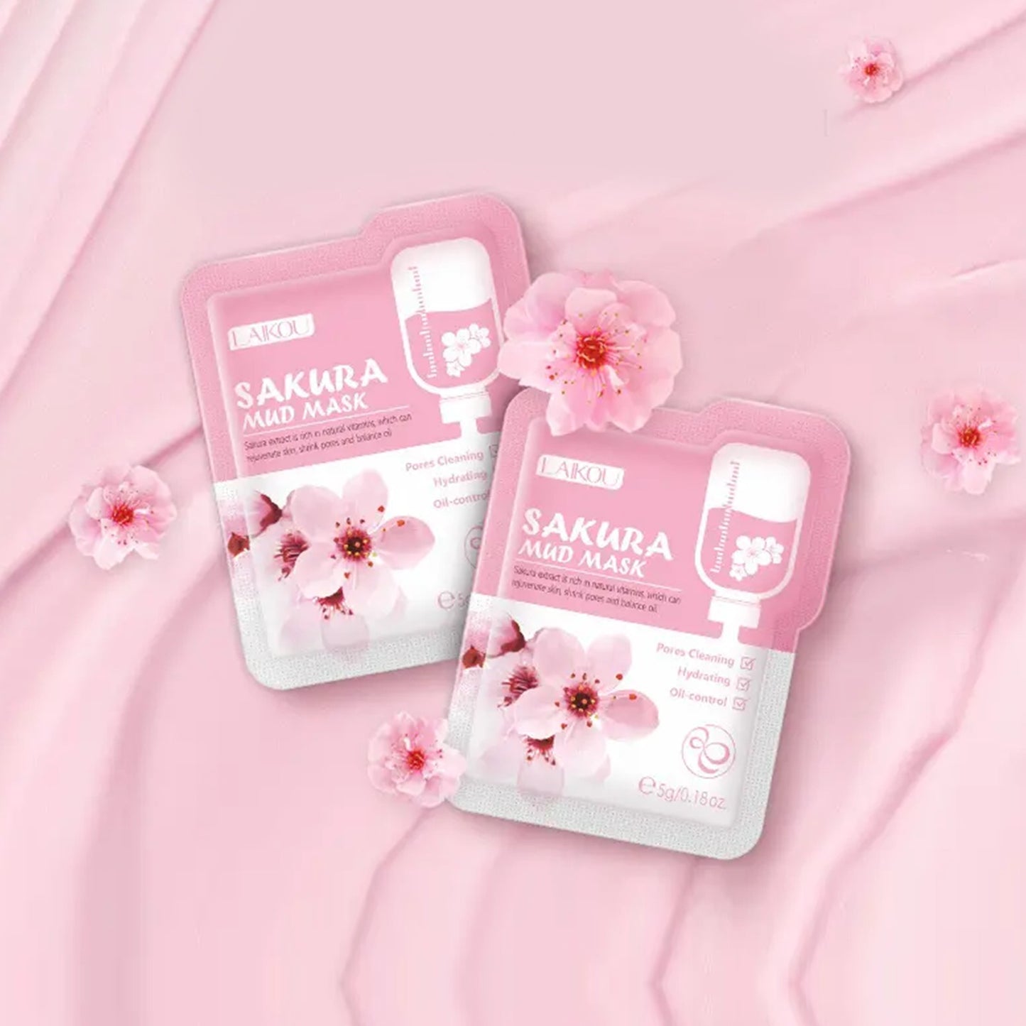 Japan Sakura Mud Mask - 5 Pcs