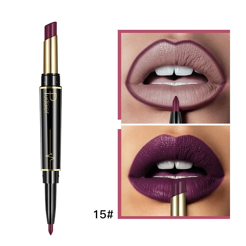 16 Colors Double Ended Lipstick + Lip Liner - My Secretss